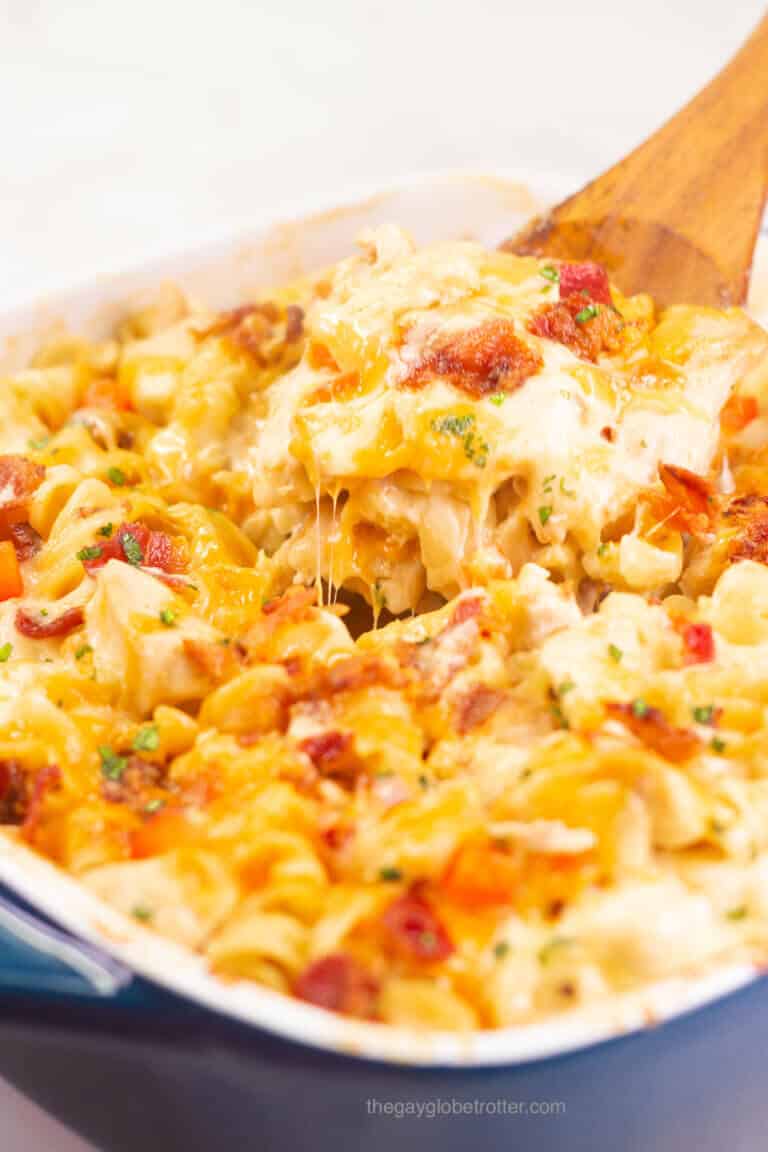 Chicken Bacon Ranch Casserole Dump Bake The Gay Globetrotter