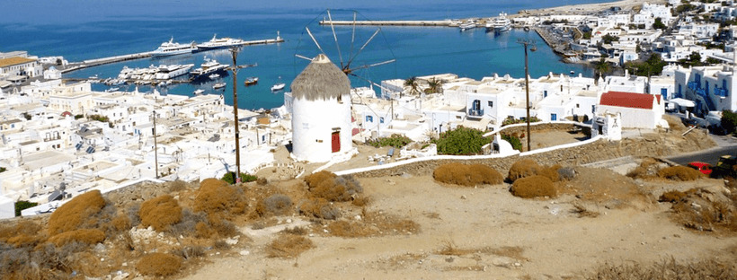 A scenic hiking trail in Mykonos