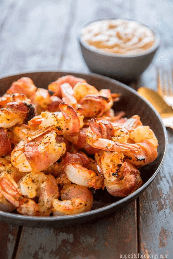 Bacon Wrapped Shrimp party appetizer