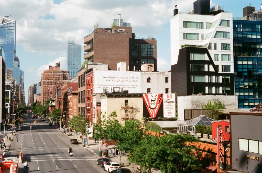 View from the high line in New York