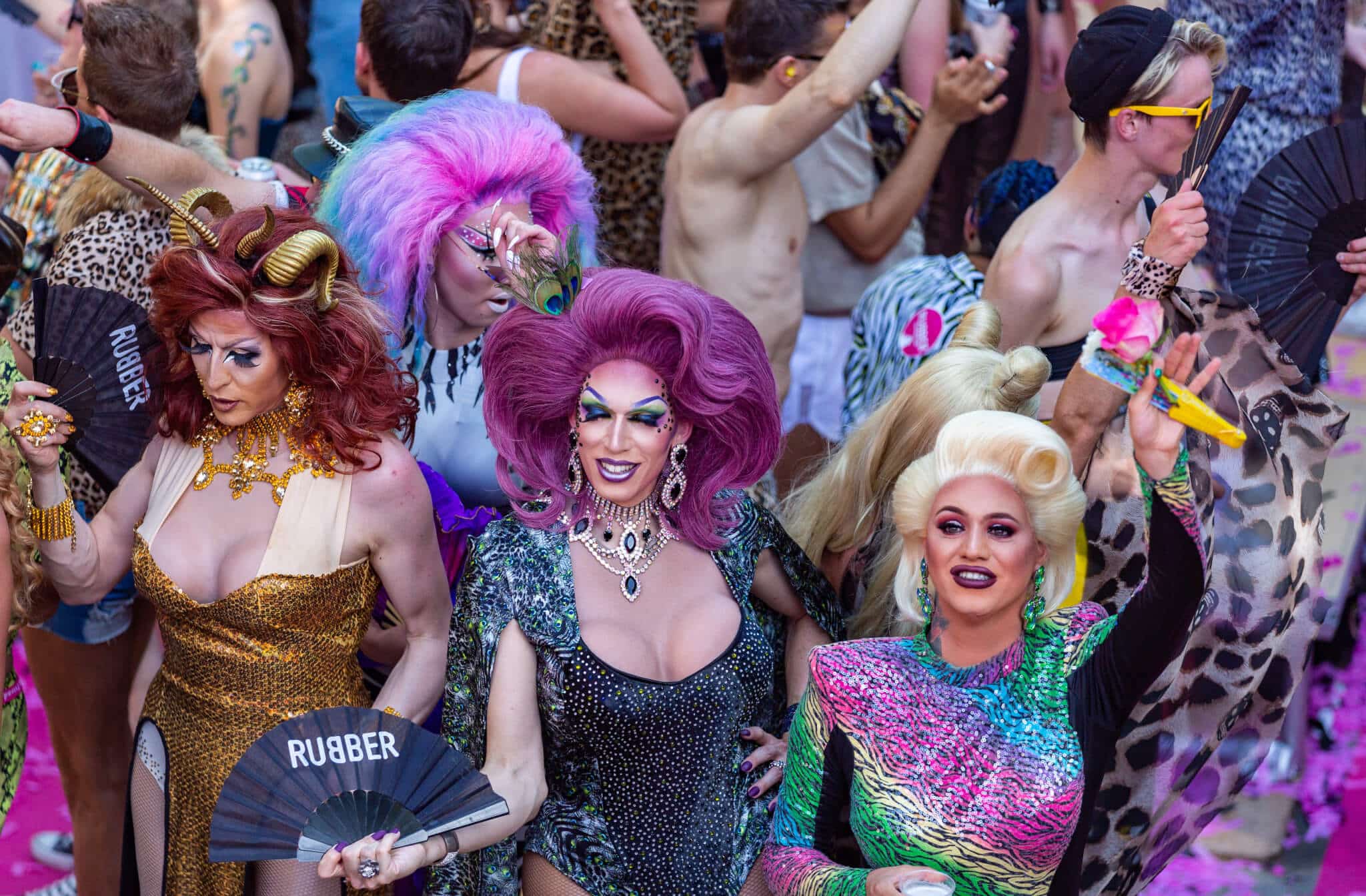 Drag queens in Pride parade