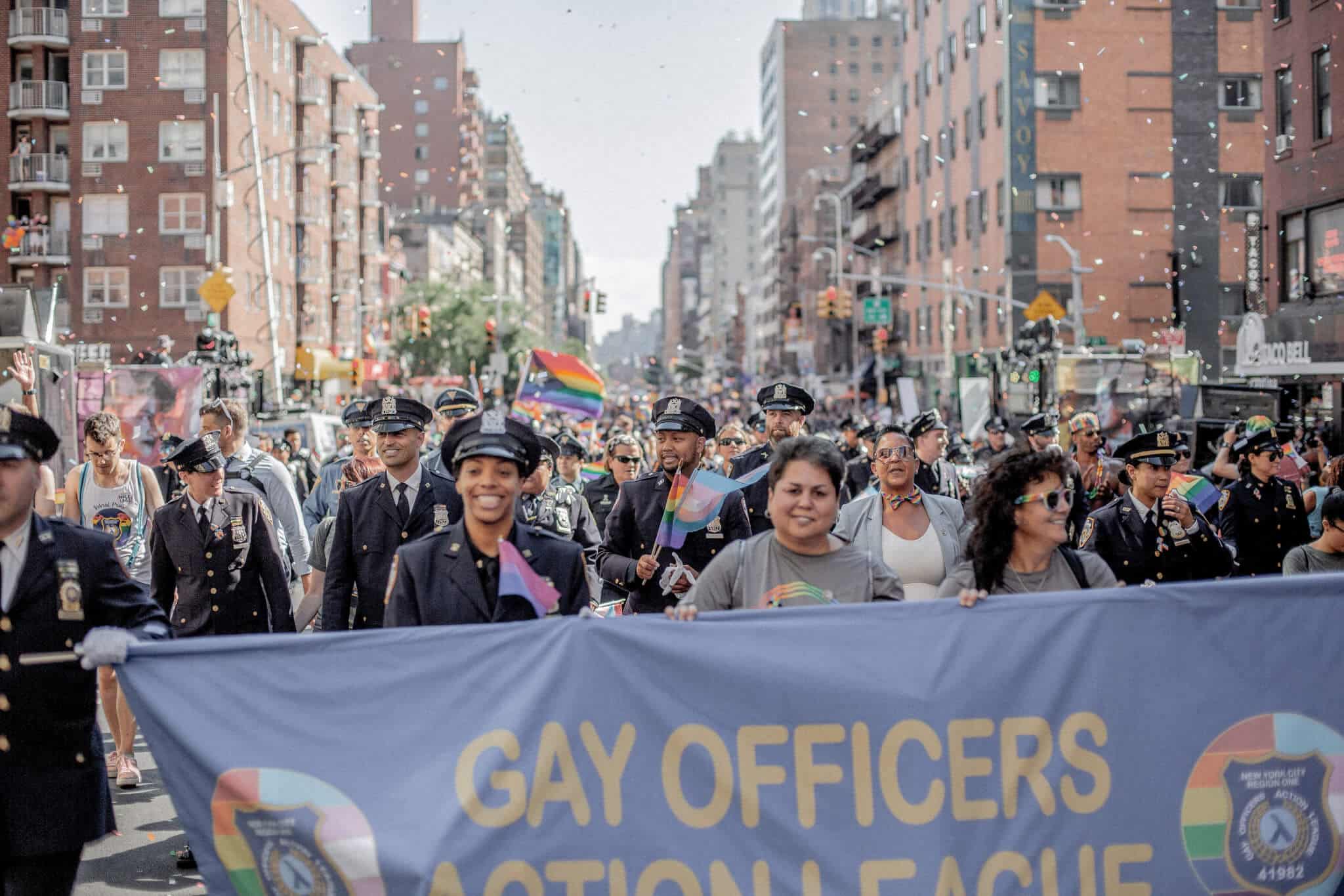 gay police officers at the stonewall riots anniversary