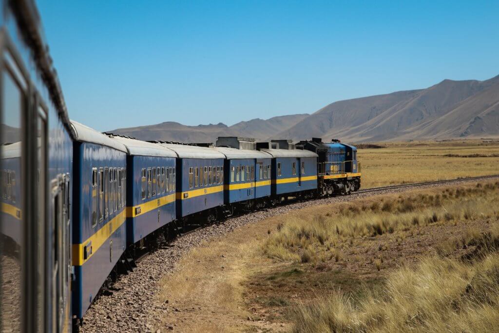 A train going through Peru.